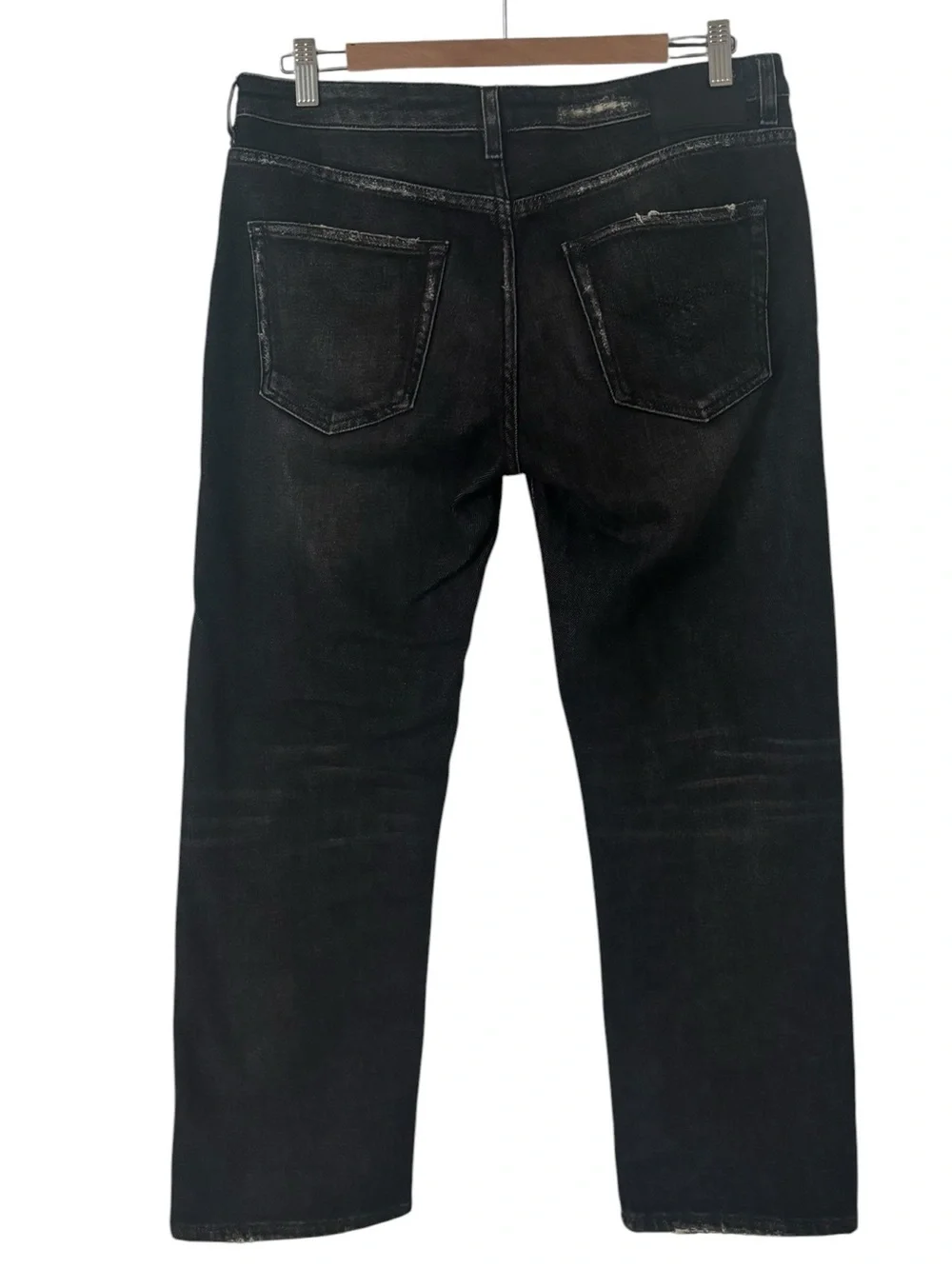 R13 Boy Straight Leg Jeans - Abbey Black - Picture 3 of 6